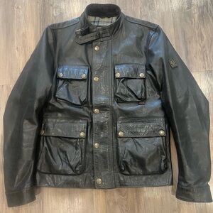 Awesome Rare Belstaff Brad Leather Jacket. Black. M